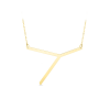 Large Gold Initial Necklace Y