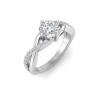 3.5 Ct Cushion Moissanite & .33 Ctw Lab Diamond Classic Twisted Vine Engagement Ring