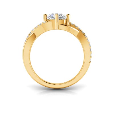 2 Ct Cushion Lab Diamond & .33 Ctw Classic Twisted Vine Engagement Ring