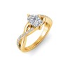 2 Ct Elongated Cushion Lab Diamond & .33 Ctw Classic Twisted Vine Engagement Ring