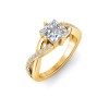 2 Ct Princess Lab Diamond & .33 Ctw Classic Twisted Vine Engagement Ring