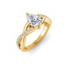 3 Ct Pear Lab Diamond & .33 Ctw Classic Twisted Vine Engagement Ring