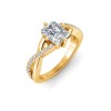 2 Ct Radiant Lab Diamond & .33 Ctw Classic Twisted Vine Engagement Ring