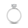 1.5 Ct Round CZ Hidden Halo Personalized Engagement Ring Stack