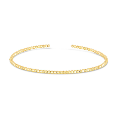 Gold Beaded Cuff Bracelet