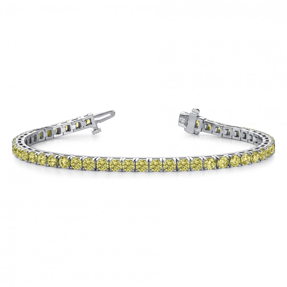 2 Ctw Citrine Birthstone Classic Tennis Bracelet