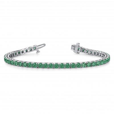 2 Ctw Emerald Birthstone Classic Tennis Bracelet