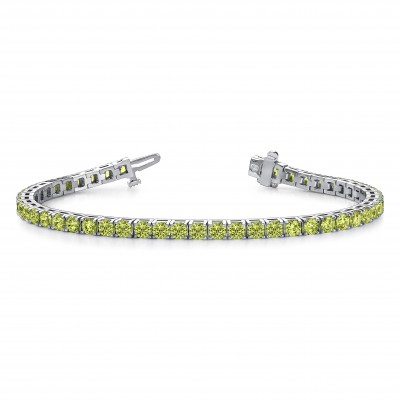 2 Ctw Peridot Birthstone Classic Tennis Bracelet