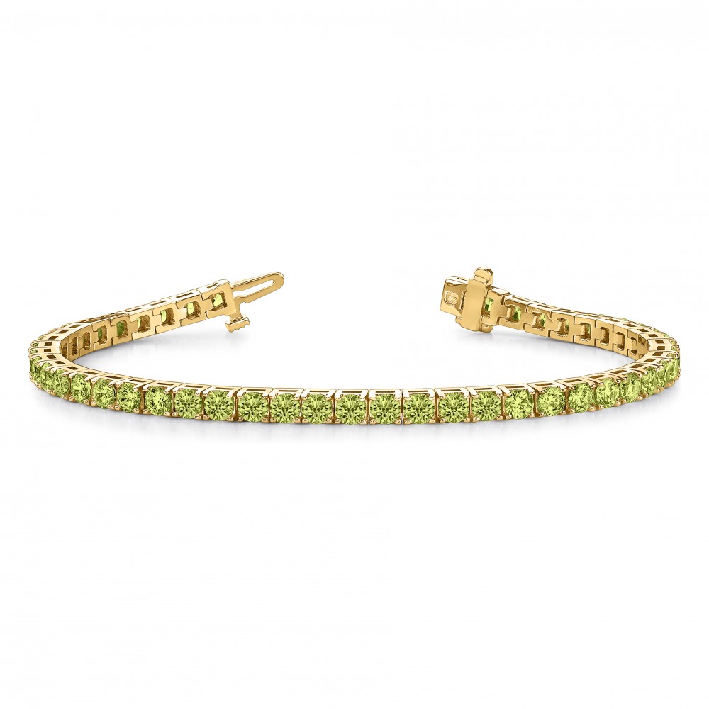 2 Ctw Peridot Birthstone Classic Tennis Bracelet