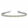 Alternating Moissanite and Citrine Birthstone Classic Tennis Bracelet