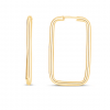 14K Gold Large Paperclip Hoop Earrings