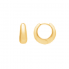 14K Gold Tapered Huggie Hoop Earrings