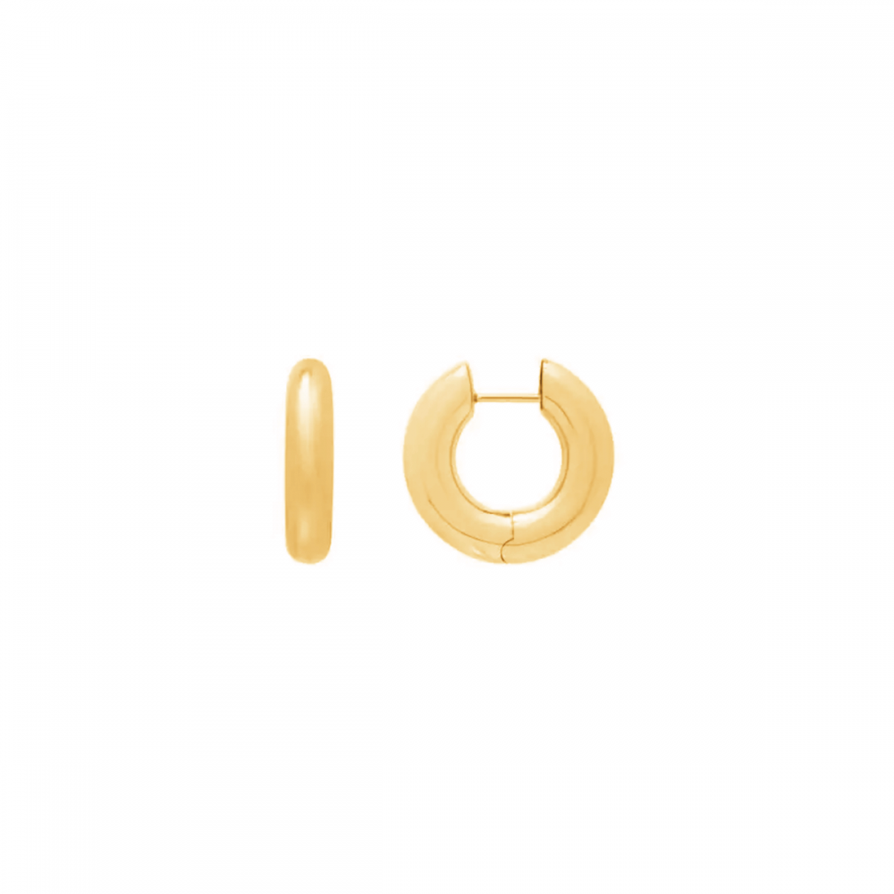 Small Gold Tube Hoop Earrings