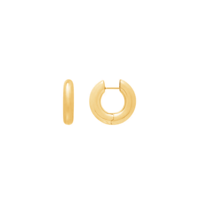 Small Gold Tube Hoop Earrings