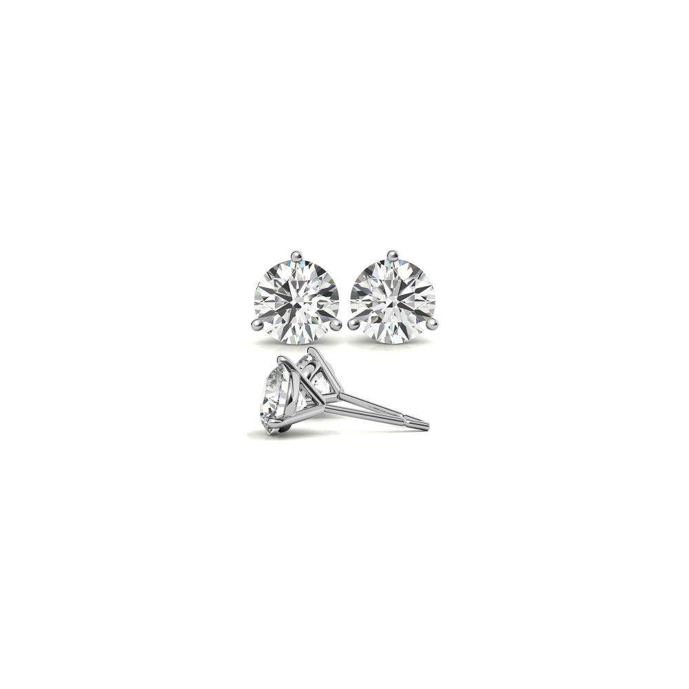 1 Ctw Round Lab Diamond Martini Stud Earrings