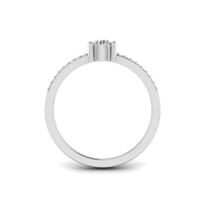 .50 Ct East West Round Moissanite Pavé Ring