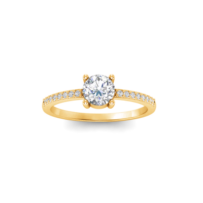 .50 Ct East West Round Lab Diamond Pavé Ring