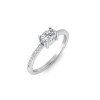 .50 Ct East West Oval Moissanite Pavé Ring