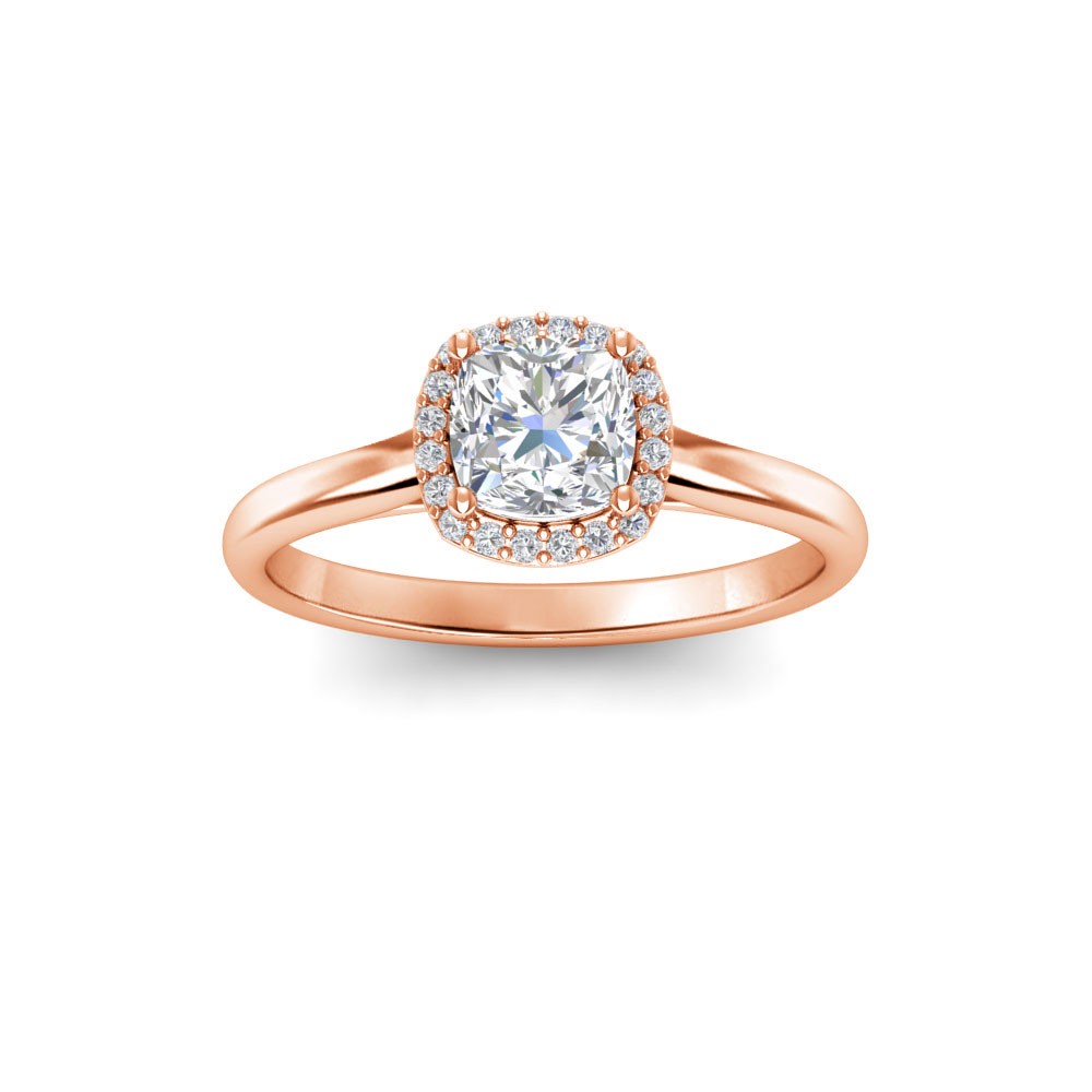 2.15 Ctw Cushion Diamond Classic Halo Engagement Ring