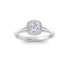 1.65 Ctw Cushion Diamond Classic Halo Engagement Ring