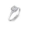 1.65 Ctw Cushion Diamond Classic Halo Engagement Ring