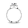 2.5 Ct Princess Lab Diamond & .15 Ctw Diamond Classic Halo Engagement Ring