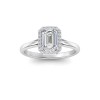 1.65 Ctw Radiant Diamond Classic Halo Engagement Ring