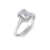 1.65 Ctw Radiant Diamond Classic Halo Engagement Ring