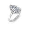 2.5 Ct Marquise Lab Diamond & .15 Ctw Diamond Classic Halo Engagement Ring