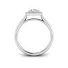 2.5 Ct Marquise Lab Diamond & .15 Ctw Diamond Classic Halo Engagement Ring