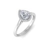 1.15 Ctw Pear Diamond Classic Halo Engagement Ring