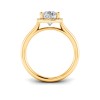 2.5 Ct Pear Lab Diamond & .15 Ctw Diamond Classic Halo Engagement Ring