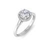 1.65 Ctw Round CZ Classic Halo Engagement Ring