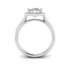 2.5 Ct Round Moissanite & .15 Ctw Diamond Classic Halo Engagement Ring