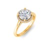 3.15 Ctw Round CZ Classic Halo Engagement Ring