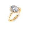 2.65 Ctw Oval CZ Classic Halo Engagement Ring