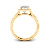 2.65 Ctw Oval CZ Classic Halo Engagement Ring