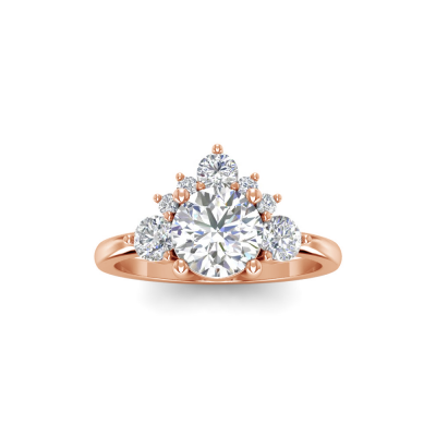 1 Ct Lab Diamond & .47 Ctw Diamond Nesting Engagement Ring