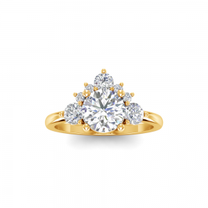1 Ct Lab Diamond & .47 Ctw Diamond Nesting Engagement Ring