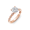 2.6 Ctw CZ Infinity Milgrain Engagement Ring