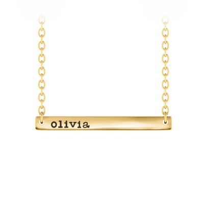 Horizontal Bar Name Necklace