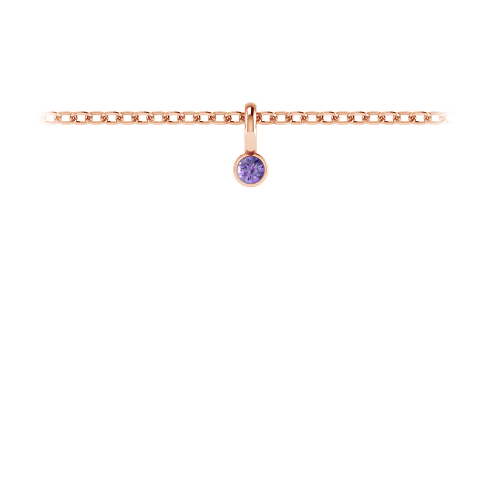 Birthstone Bezel Charm - June (Created Alexandrite)