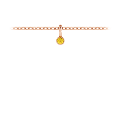 Birthstone Bezel Charm - November (Citrine)