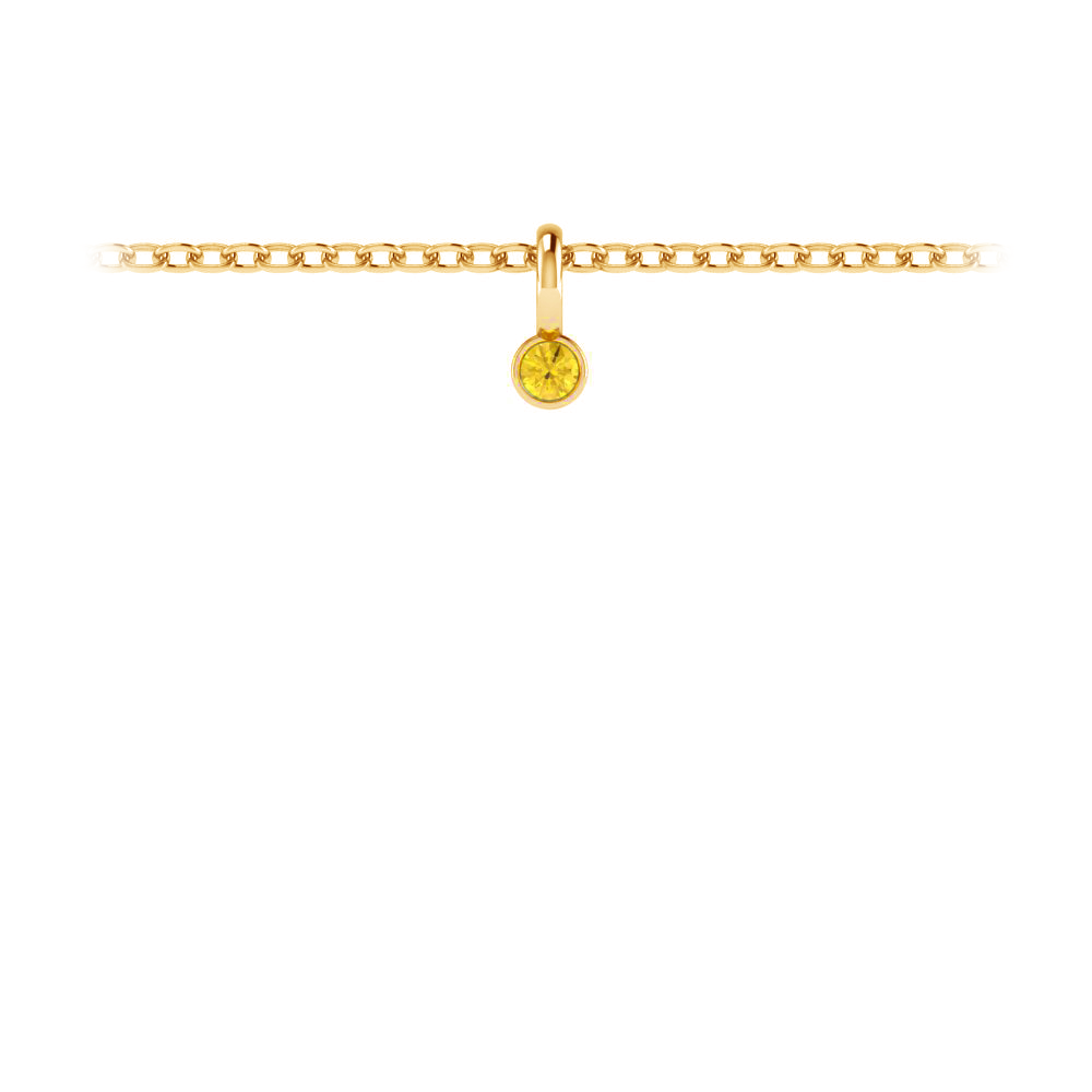 Birthstone Bezel Charm - November (Citrine)