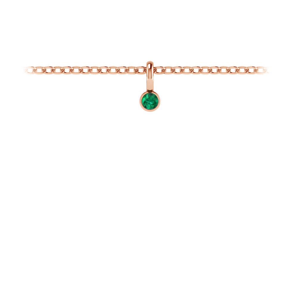 Birthstone Bezel Charm - May (Emerald)