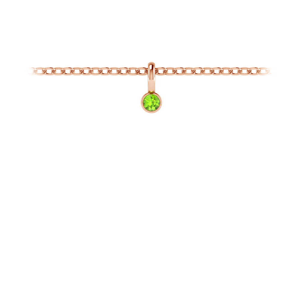 Birthstone Bezel Charm - August (Peridot)