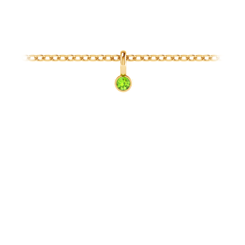 Birthstone Bezel Charm - August (Peridot)