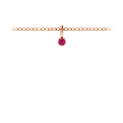 Birthstone Bezel Charm - July (Ruby)