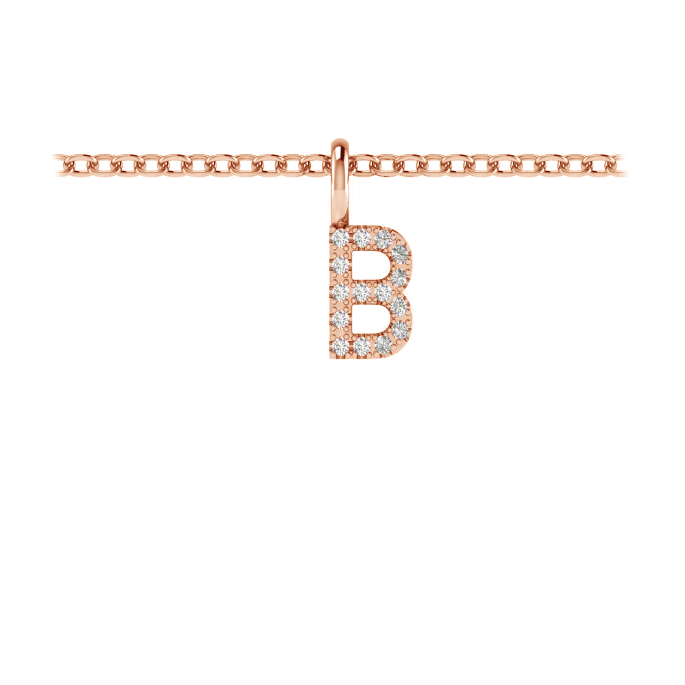 Pavé Letter Charm B