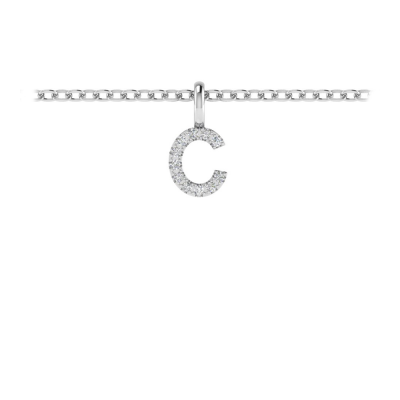 Pavé Letter Charm C